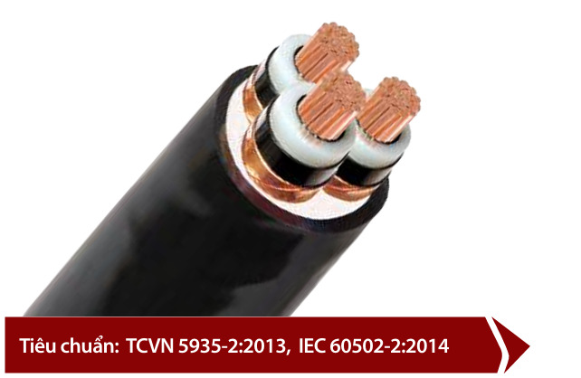 Cáp điện lực 3 lõi ruột đồng hoặc nhôm, không giáp có vỏ bọc - Cáp Chống Cháy An Toàn - Công Ty TNHH An Toàn