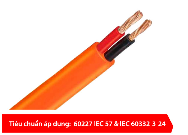 Cáp mềm dẹp 2 lõi ruột đồng cách điện PVC - Cáp Chống Cháy An Toàn - Công Ty TNHH An Toàn