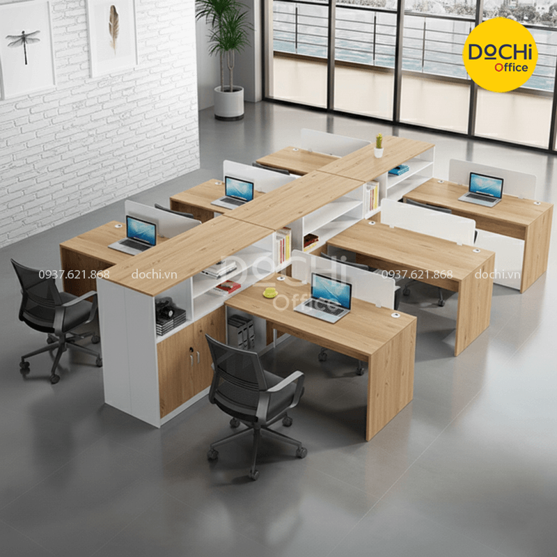 Bàn cụm nhân viên - Dochi Office - Nhà Máy Thiết Kế, Sản Xuất, Thi Công Nội Thất Văn Phòng - Công Ty TNHH Dochi Home