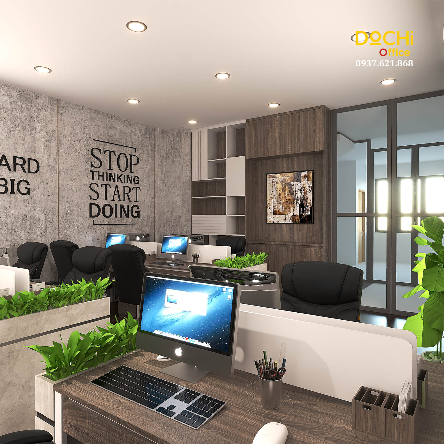 Thiết kế nội thất văn phòng - Dochi Office - Nhà Máy Thiết Kế, Sản Xuất, Thi Công Nội Thất Văn Phòng - Công Ty TNHH Dochi Home