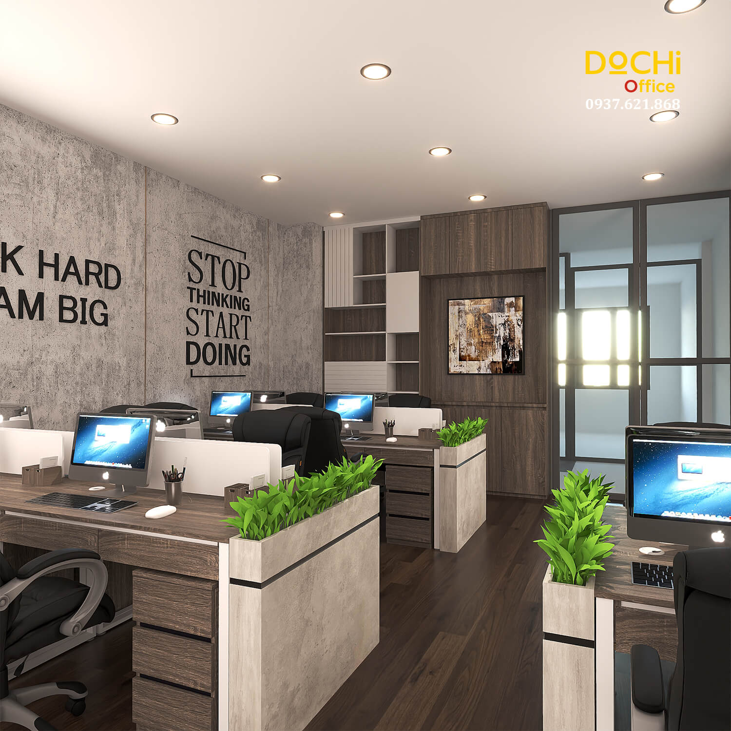 Thiết kế nội thất văn phòng - Dochi Office - Nhà Máy Thiết Kế, Sản Xuất, Thi Công Nội Thất Văn Phòng - Công Ty TNHH Dochi Home