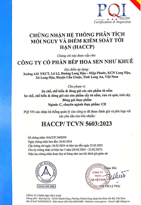 Chứng nhận chất lượng