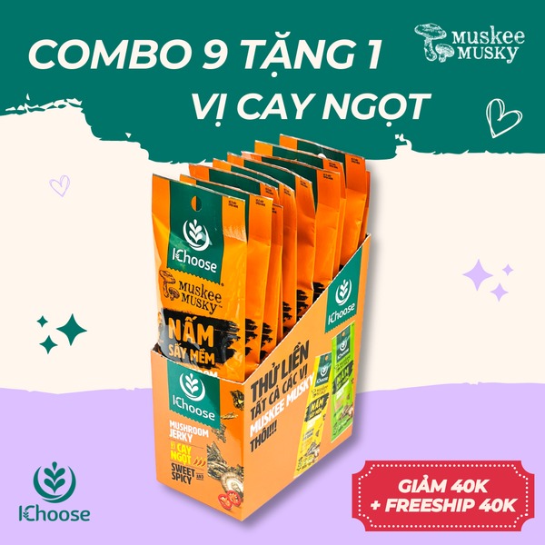 Combo 10 gói vị Cay ngọt Miếng 25g