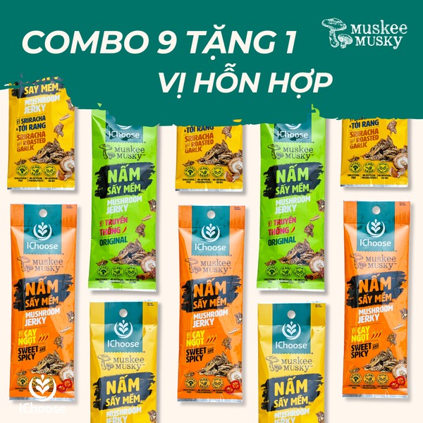 Combo 10 gói  vị Hỗn Hợp Miếng 25g