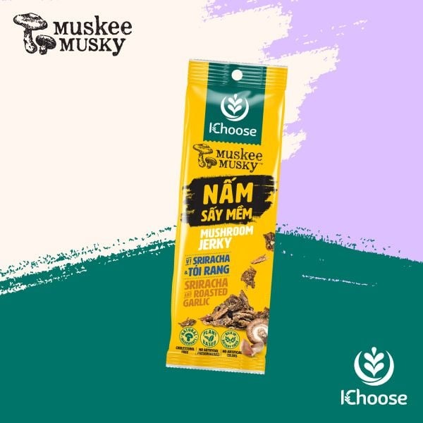 Nấm Sấy Mềm vị Sriracha & Tỏi Rang miếng 25g