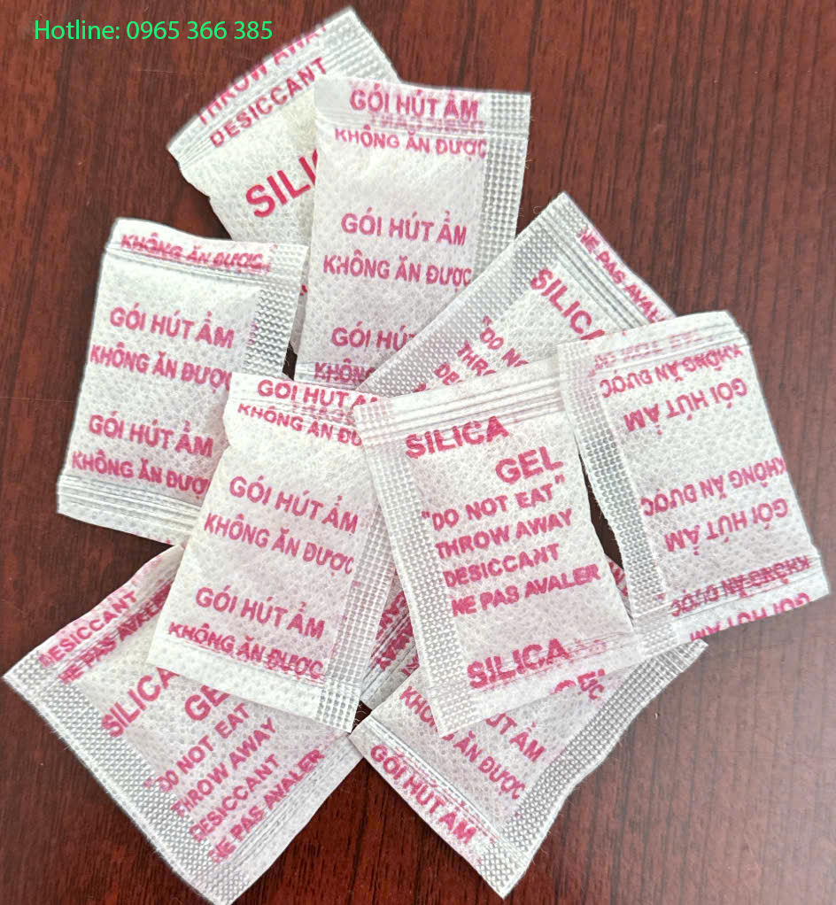 Gói 1g Silicagel, vải dệt đỏ - Túi Hút ẩm Đông Dương Xanh  - Công Ty TNHH Đầu Tư Và Phát Triển Đông Dương Xanh