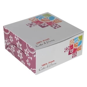 Hộp Bánh Trắng Họa Tiết Hoa