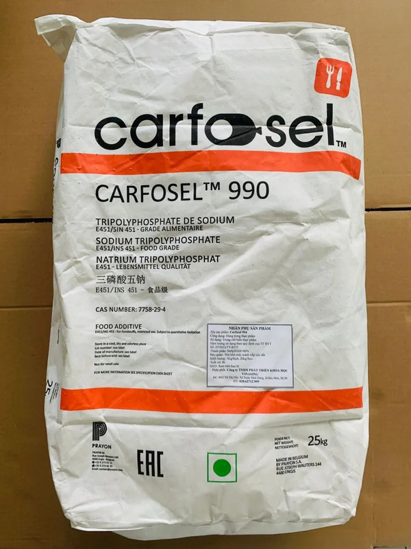 Chất tạo giòn dai trong chả Carfosel 990 (Bỉ)
