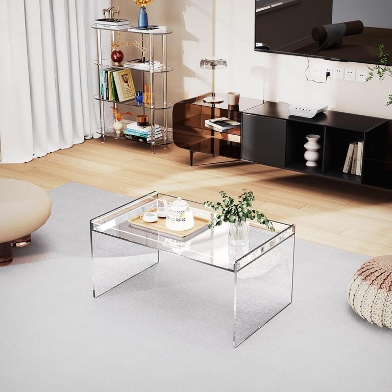 Bàn cà phê Acrylic trong suốt 31,5 inch - Gia Công MiCa Dòng Chảy Việt Nam - Công Ty TNHH Dòng Chảy Việt Nam