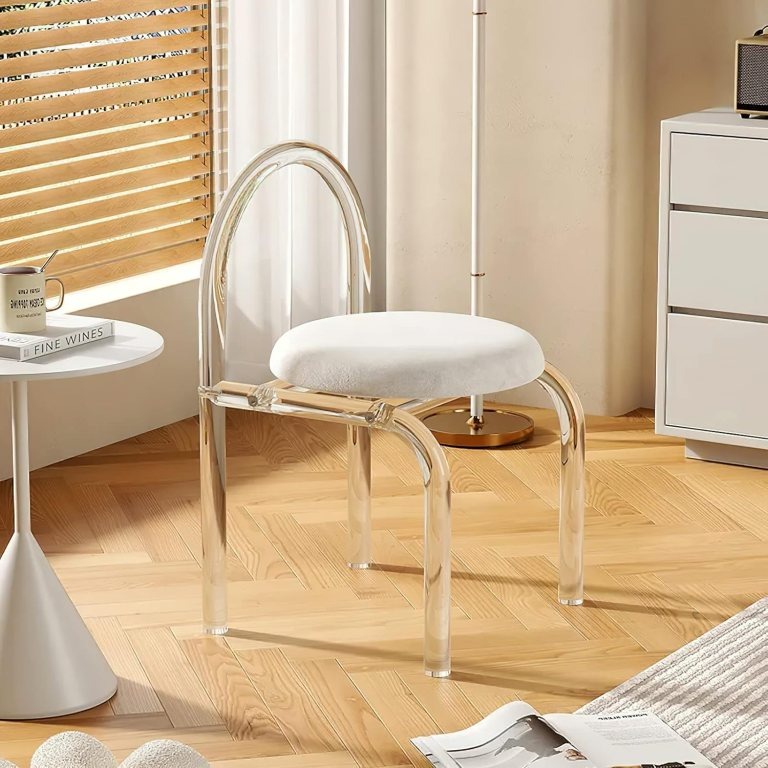 Ghế trang điểm và ăn uống Acrylic - Gia Công MiCa Dòng Chảy Việt Nam - Công Ty TNHH Dòng Chảy Việt Nam