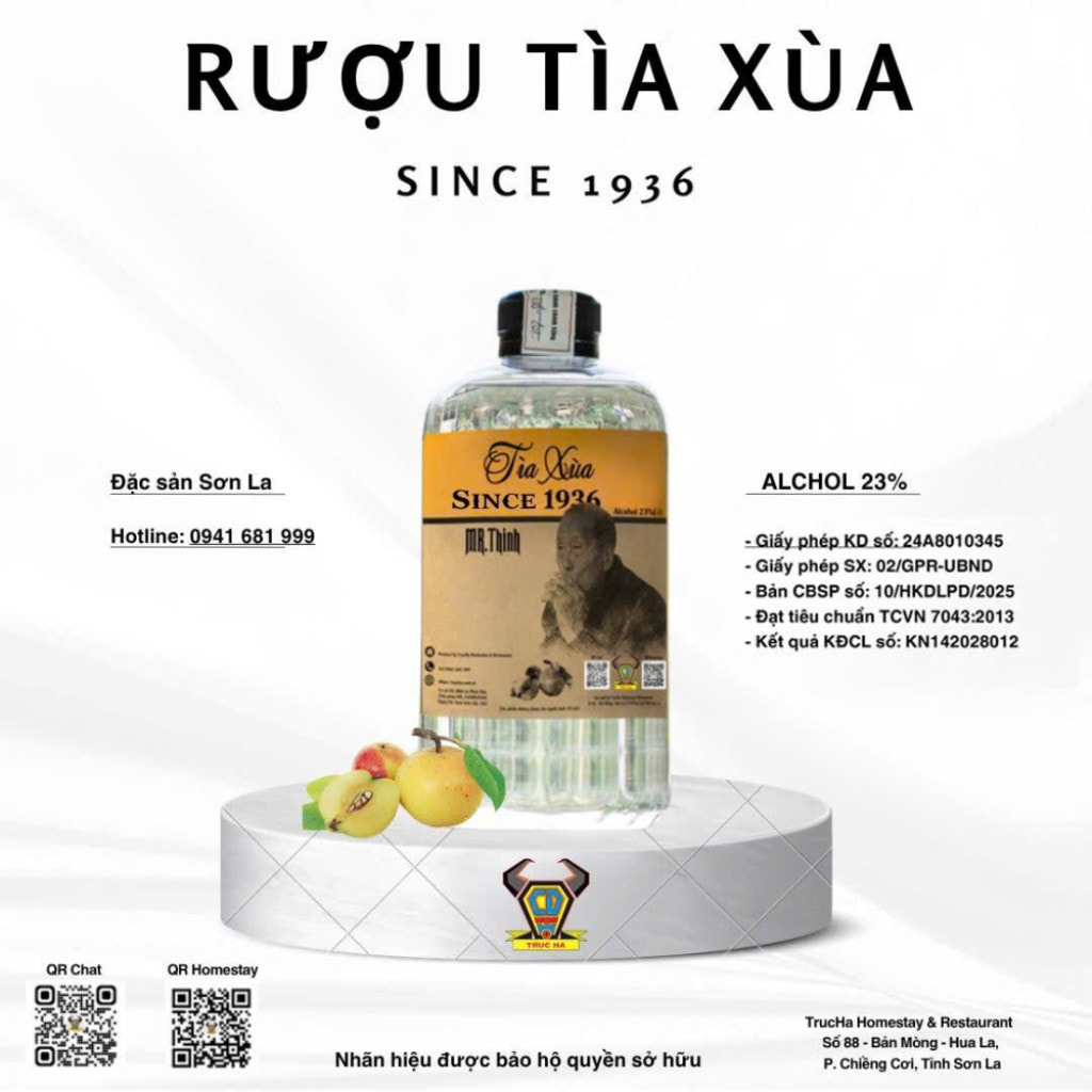 Rượu Tìa Xùa (kiện 20 chai - 500ml) - Rượu Trúc Hà - Hộ Kinh Doanh Lê Phúc Dân	