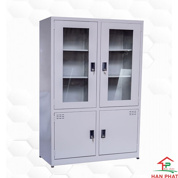 Tủ hồ sơ 4 cửa kính mở