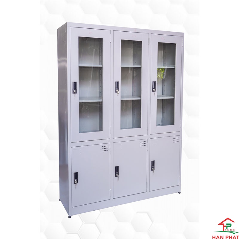 Tủ hồ sơ 6 cửa kính mở