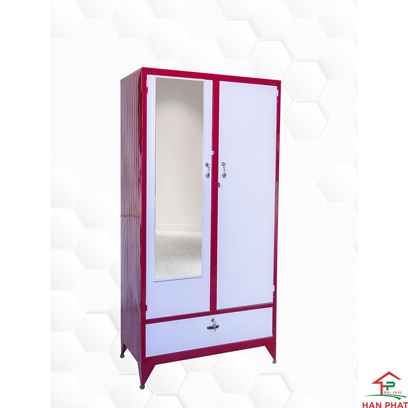 Tủ sắt 1m8 - Tủ quần áo 1 bậc
