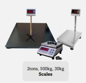 2tons, 500kg, 30kg Scales