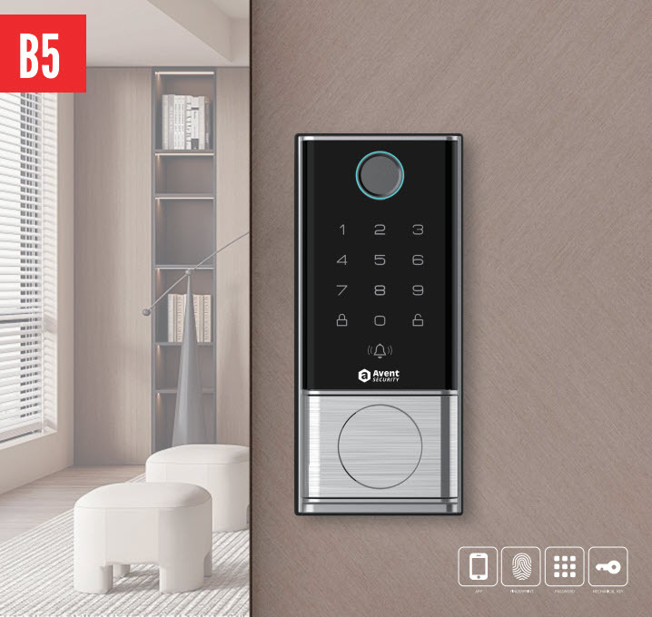 Khóa vân tay cửa gỗ Avent B5 - Khóa Điện Tử MegaX - Công Ty TNHH Vận Tải Toàn Cầu MegaX
