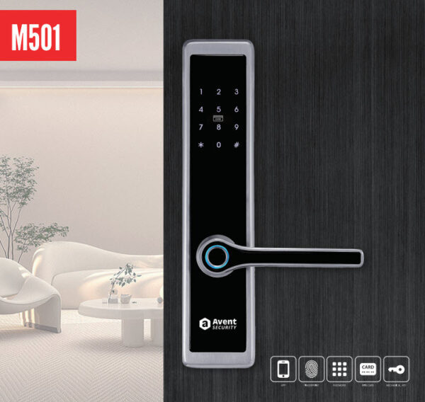 Khóa vân tay cửa gỗ Avent M501 - Khóa Điện Tử MegaX - Công Ty TNHH Vận Tải Toàn Cầu MegaX