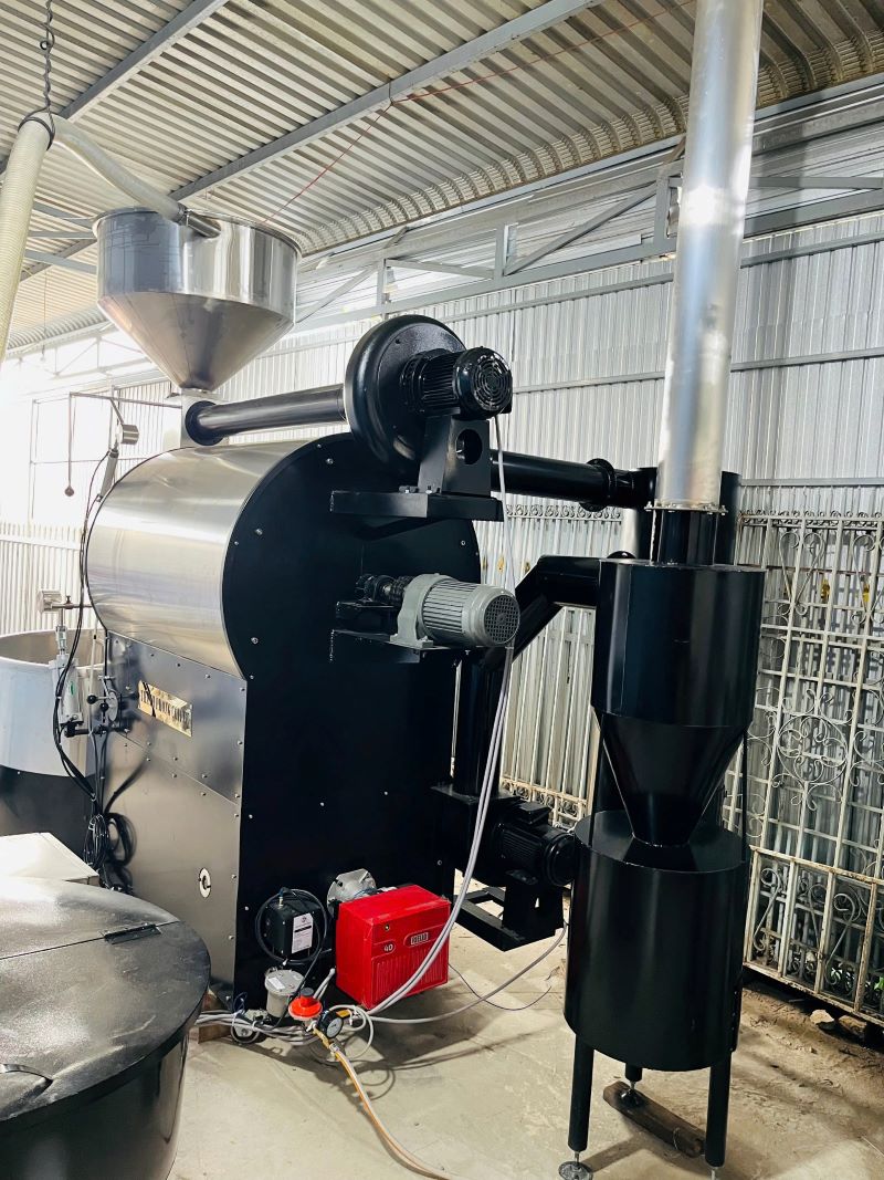 Bàn giao máy rang cà phê hotair, tự động cho thương hiệu Thanh Phong Số 16 tại tỉnh An Giang