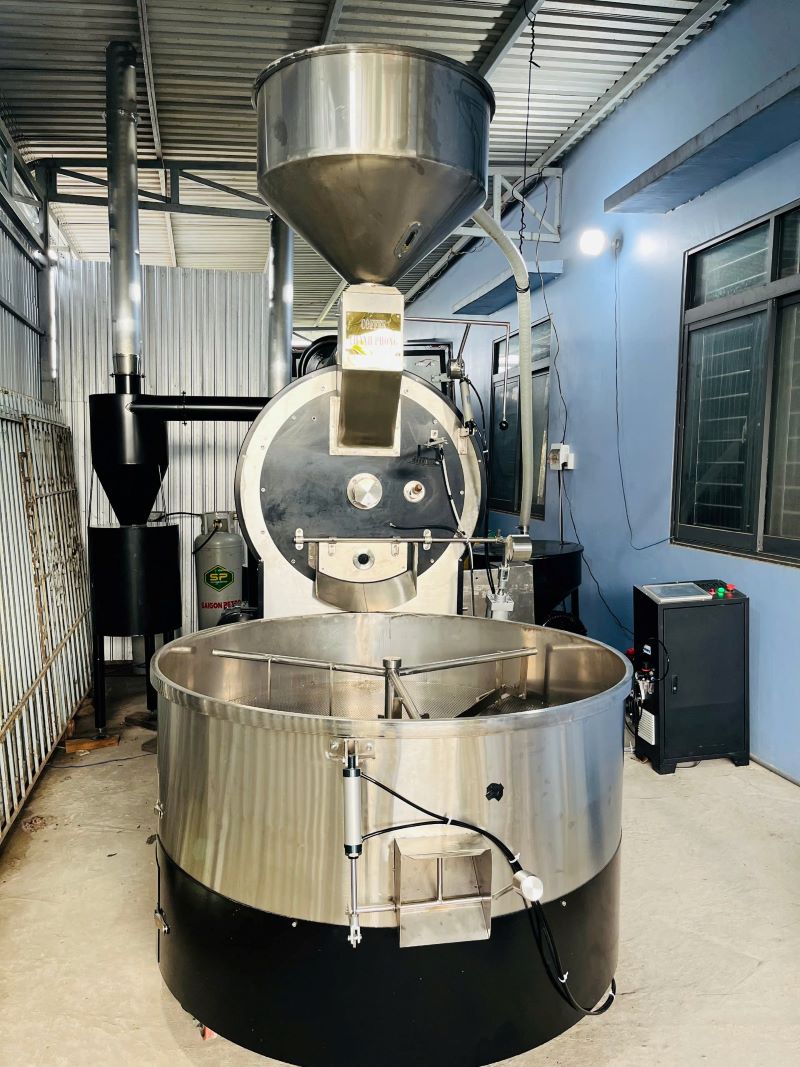 Bàn giao máy rang cà phê hotair, tự động cho thương hiệu Thanh Phong Số 16 tại tỉnh An Giang