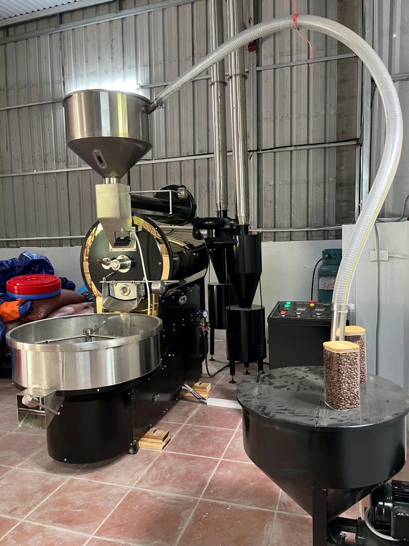 Bàn giao máy rang cà phê 30kg cho thương hiệu Nguyên Coffee tại Hà Nội