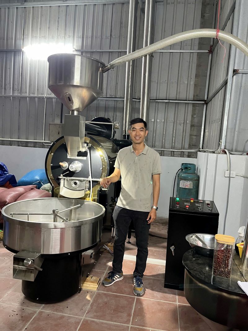 Bàn giao máy rang cà phê 30kg cho thương hiệu Nguyên Coffee tại Hà Nội