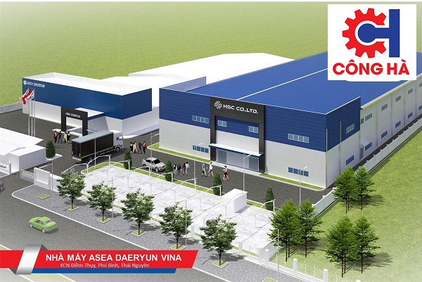 Nhà máy Asea Daeryun Vina - Tổng Thầu Xây Dựng Công Nghiệp Công Hà - Công Ty Cổ Phần Tập Đoàn Công Hà