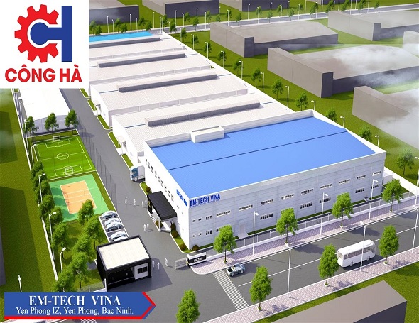 Nhà máy Em-Tech - Tổng Thầu Xây Dựng Công Nghiệp Công Hà - Công Ty Cổ Phần Tập Đoàn Công Hà