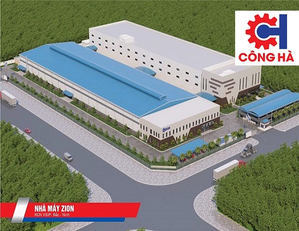 Nhà máy Zion - Tổng Thầu Xây Dựng Công Nghiệp Công Hà - Công Ty Cổ Phần Tập Đoàn Công Hà