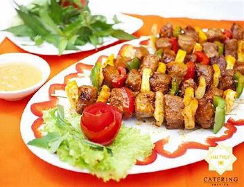 Lợn bản xiên nướng