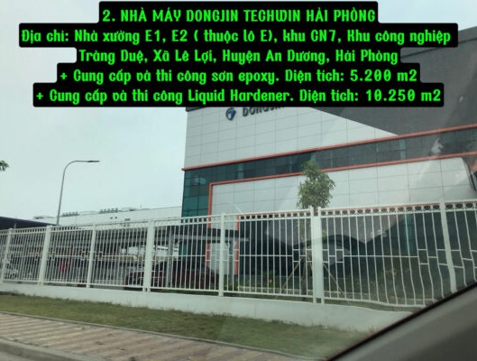 Nhà máy Dongjin Techwin Hải Phòng - Chống Thấm H&Đ - Công Ty TNHH Sơn Epoxy Và Chống Thấm H&Đ