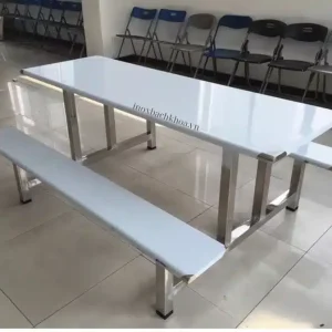 Bàn ăn công nghiệp inox - Công Ty TNHH Sản Xuất Nội Thất Cơ Khí Bách Khoa