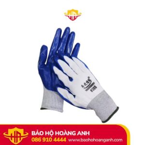 Găng tay bảo hộ lao động tráng sơn xanh chống tĩnh điện 388