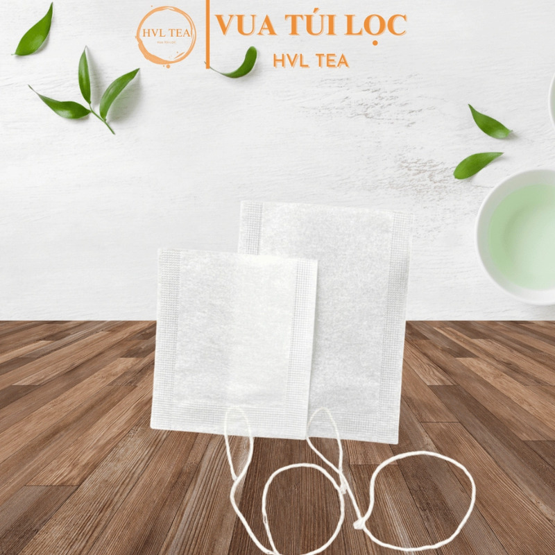 Túi lọc trà giấy hàn nhiệt có dây nhúng