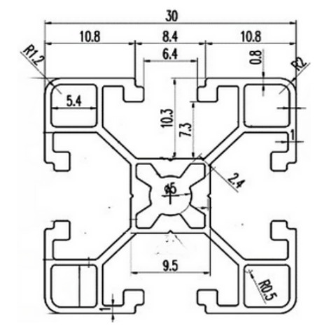 Nhôm định hình 30x30A