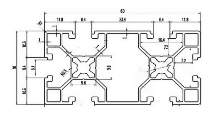 Nhôm định hình 30x60A