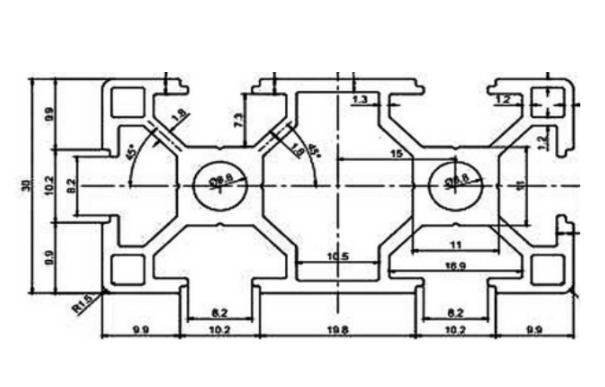 Nhôm định hình 30x60B