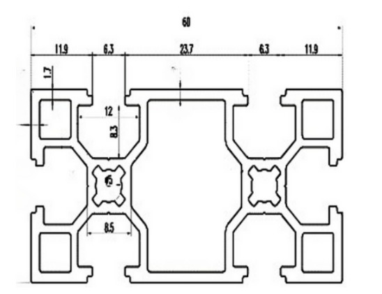 Nhôm định hình 30x60H