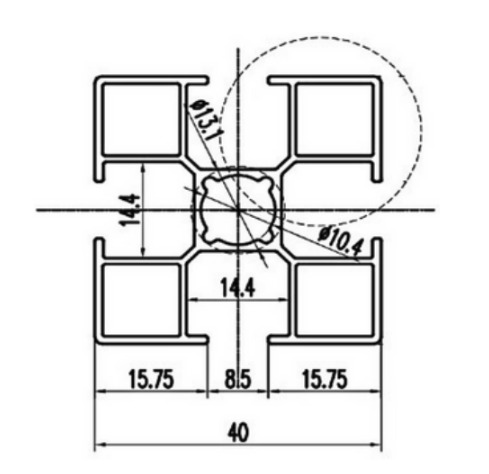 Nhôm định hình 40x1.2TQ