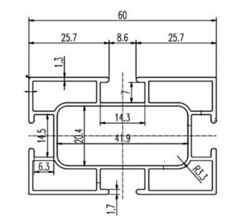Nhôm định hình 40x60