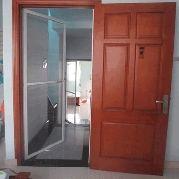Cửa lưới chống muỗi inox mở quay thông minh, hiện đại