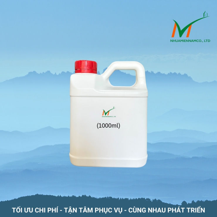 Can nhựa HDPE 1 lít thuốc thú y
