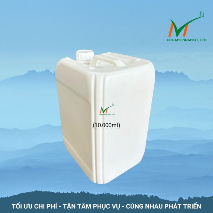 Can nhựa HDPE 10 lít , can nhựa HDPE 10 lít đựng dầu nhớt