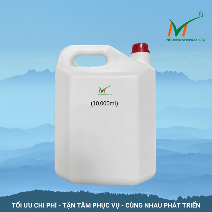 Can nhựa HDPE 10 lít đựng hóa chất, hóa mỹ phẩm