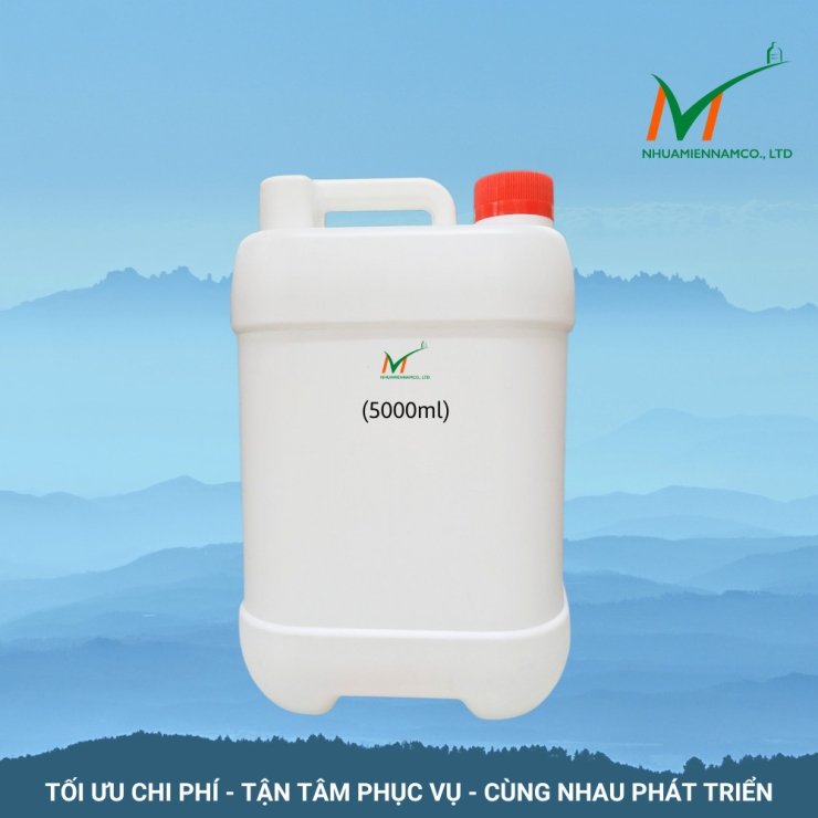 Can nhựa HDPE 5 lít đựng dầu nhớt