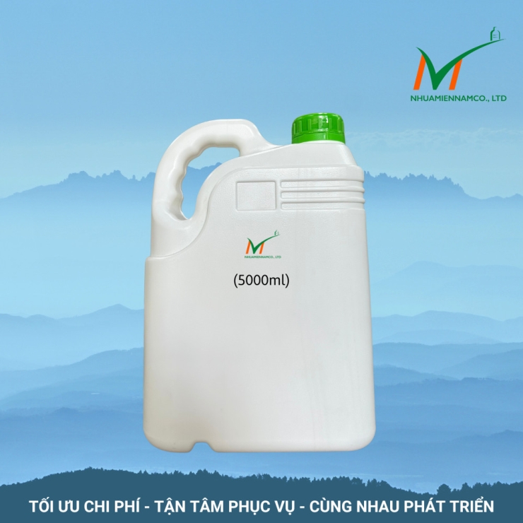 Can nhựa  HDPE  5000ml bảo vệ thực vật