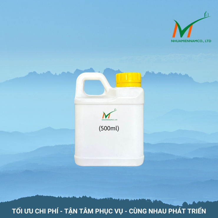 Can nhựa HDPE 500ml đựng thuốc thú y thủy sản