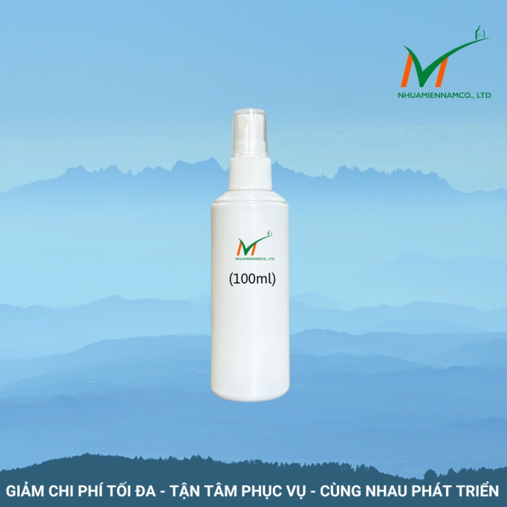 Chai nhựa HDPE pe 100ml vòi xịt phun sương