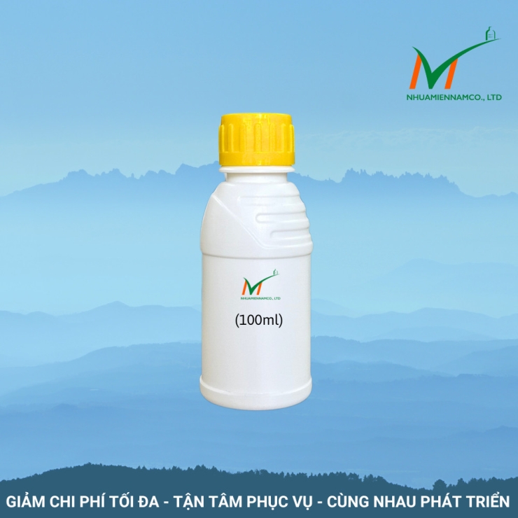 Chai nhựa HDPE có 100ml đựng thuốc bảo vệ thực vật