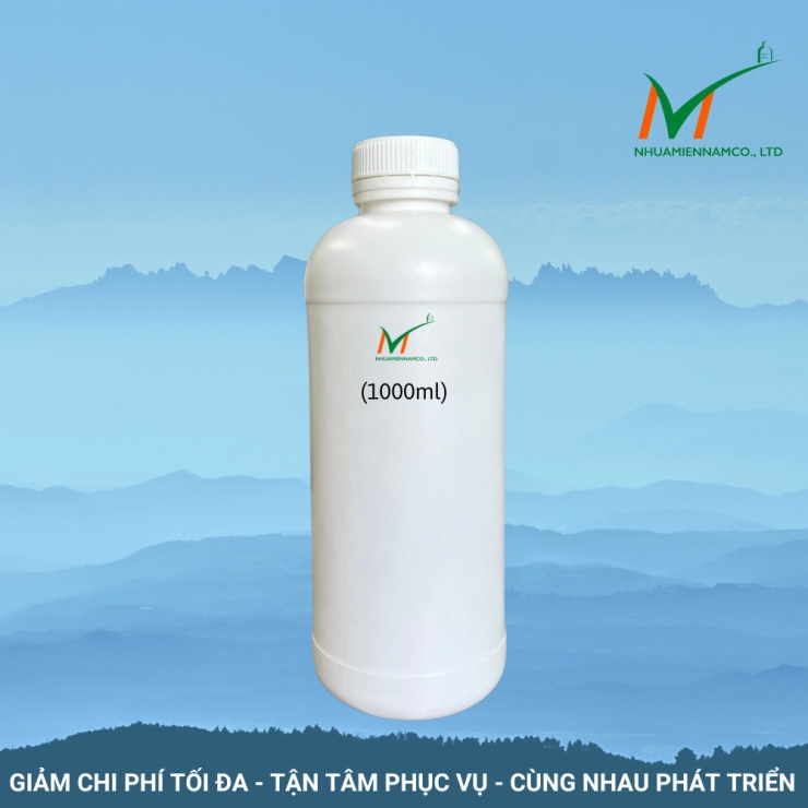 Chai nhựa HDPE tròn 1000ml phân bón