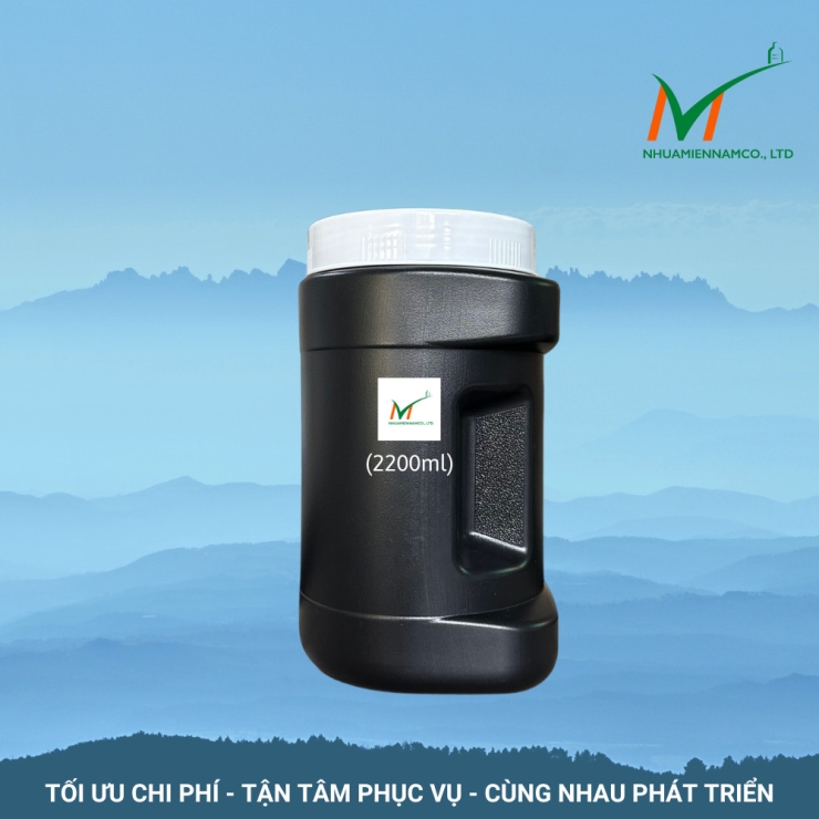 Hủ nhựa 2kg có quai nắm